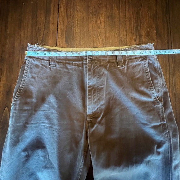 Gap Khakis Distressed Chocolate Brown Loose Boot Fit, Cotton, Size 36x32 - Picture 15 of 15